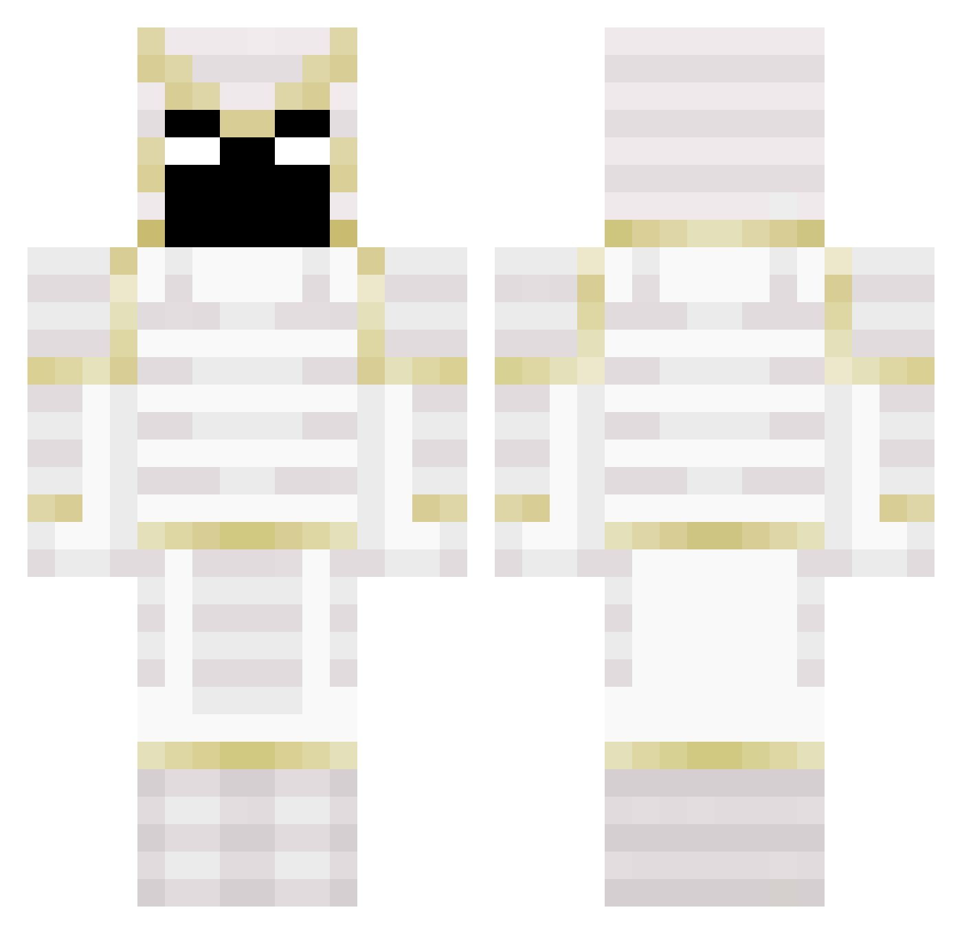 SamuraiCZE Minecraft skin, front and back view