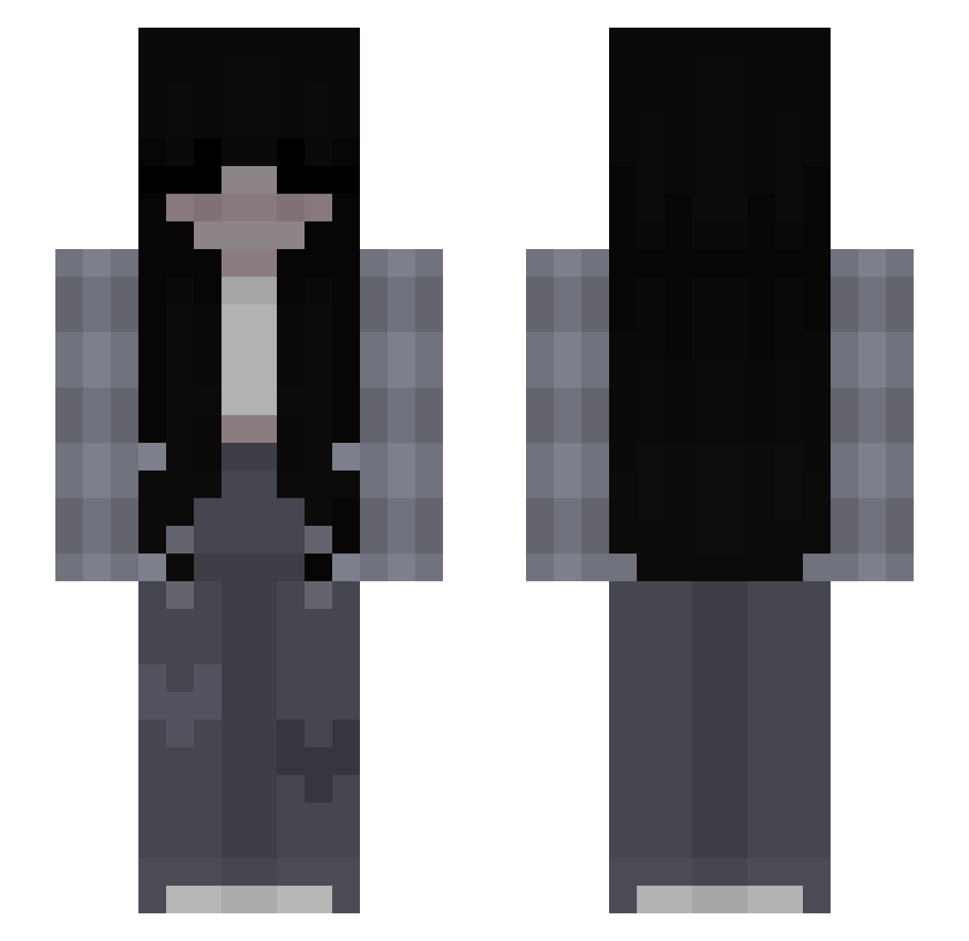 repyin Minecraft skin, front and back view