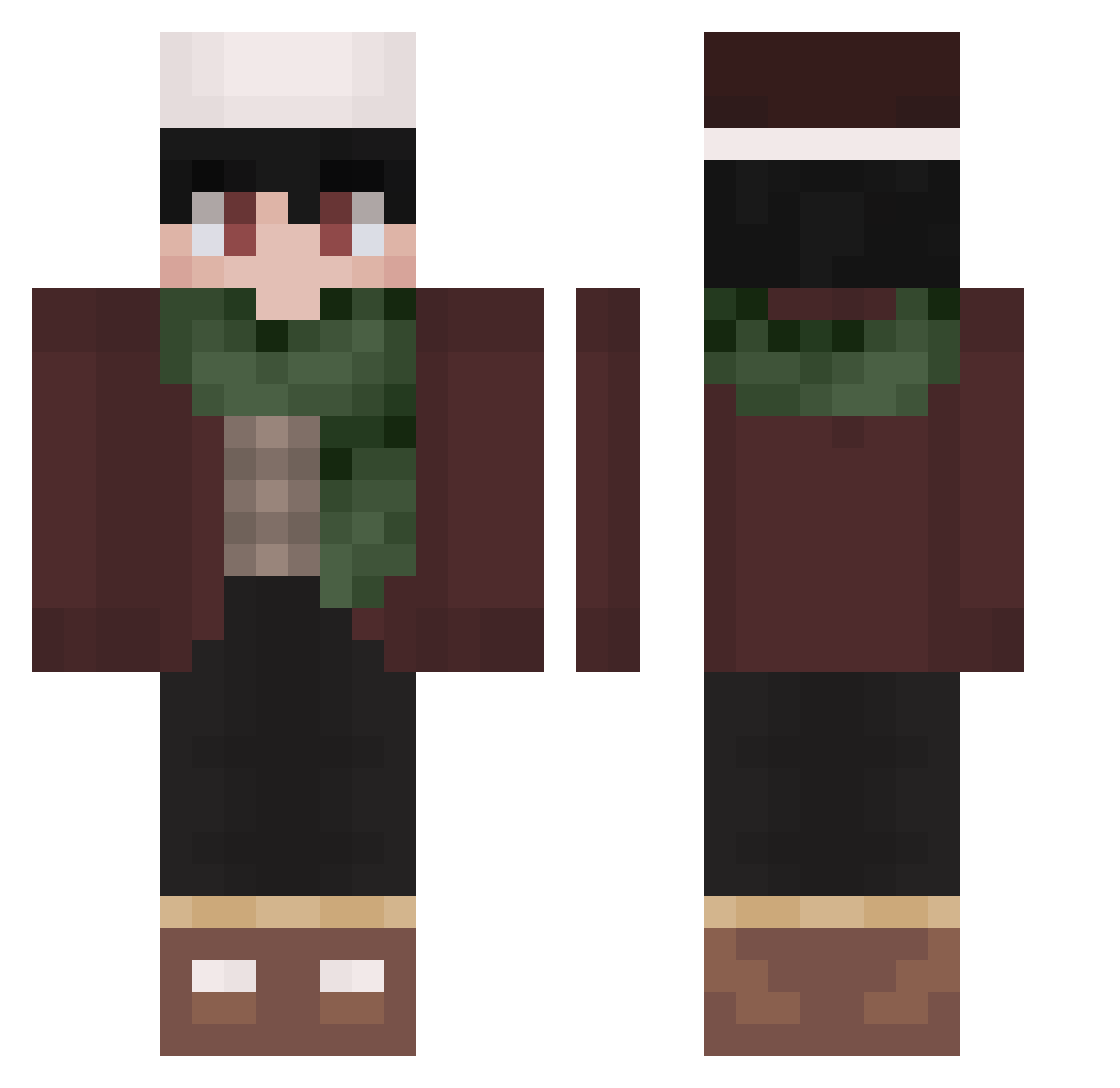 MarcusLost123 Minecraft skin, front and back view