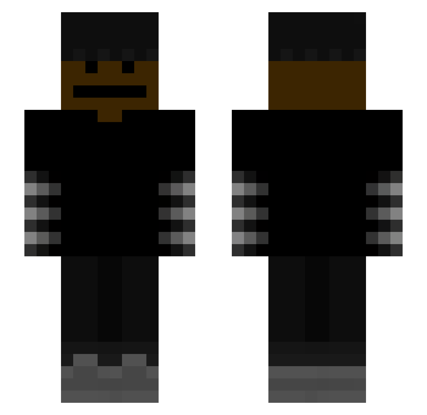 Potenzpillen Minecraft skin, front and back view
