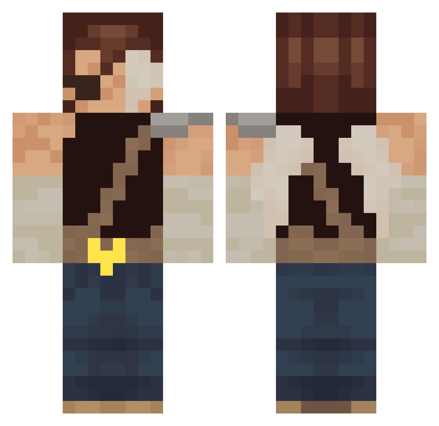 starburrry Minecraft skin, front and back view