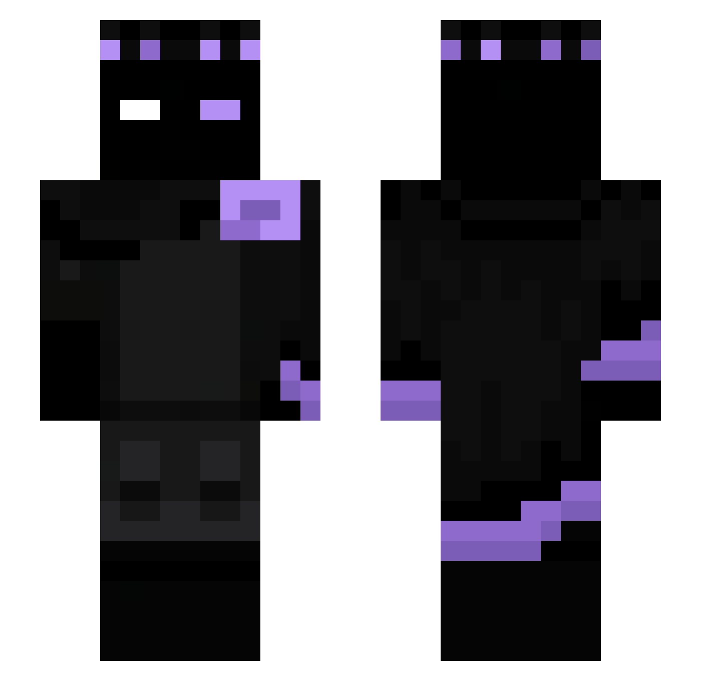 Shnootyy Minecraft skin, front and back view