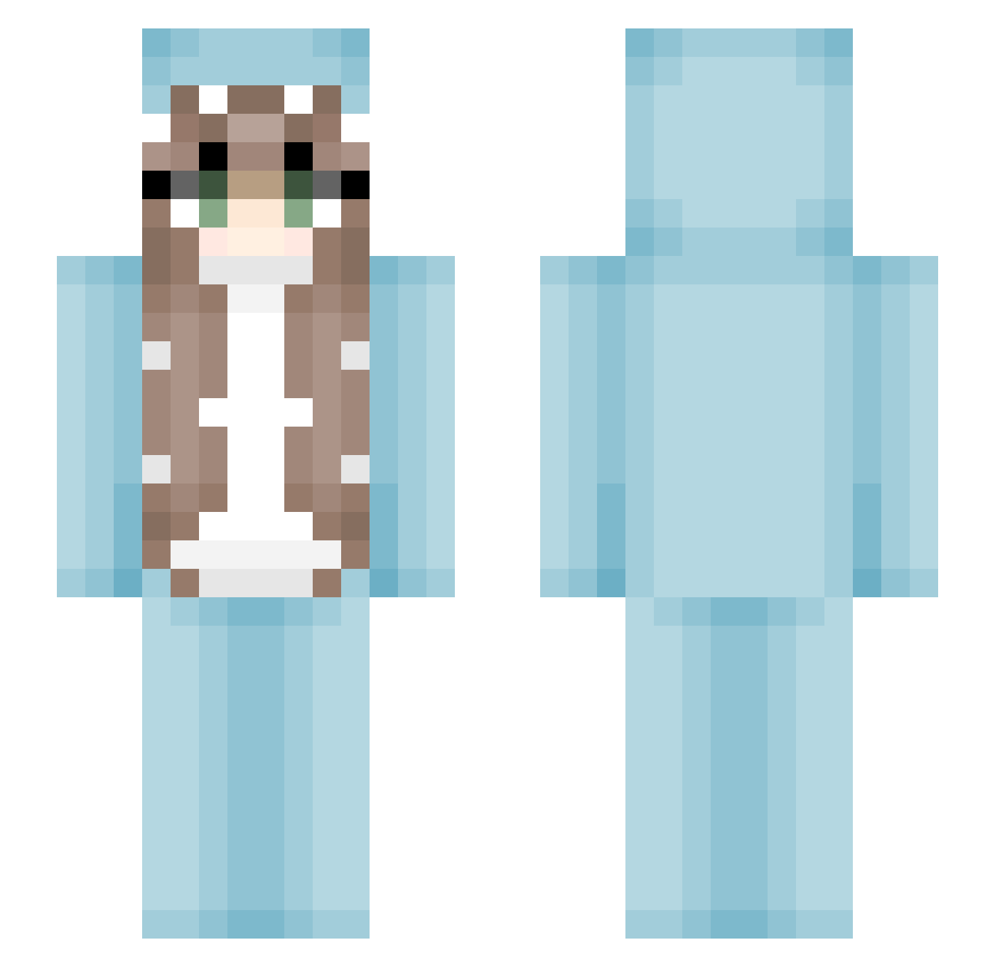 Mayasqauishy8 Minecraft skin, front and back view