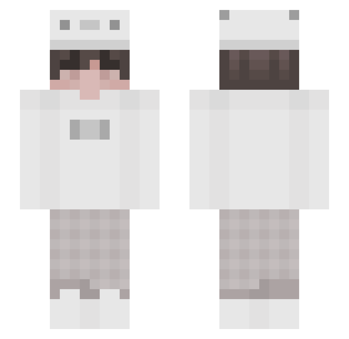 ImDraiv Minecraft skin, front and back view