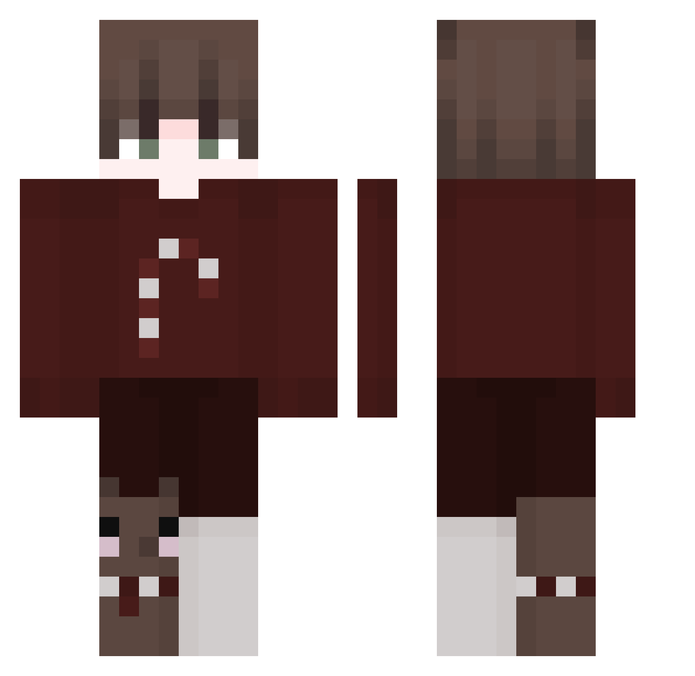 its_vichy Minecraft skin, front and back view