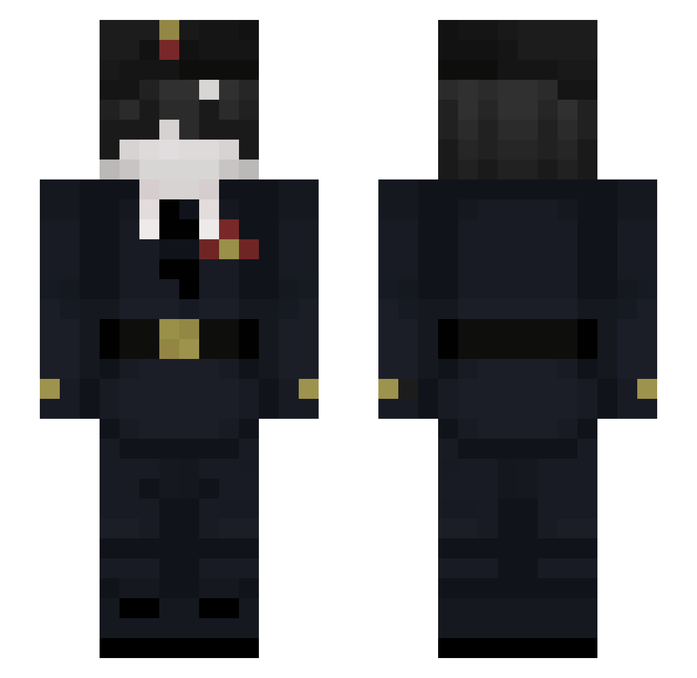 doyhca Minecraft skin, front and back view