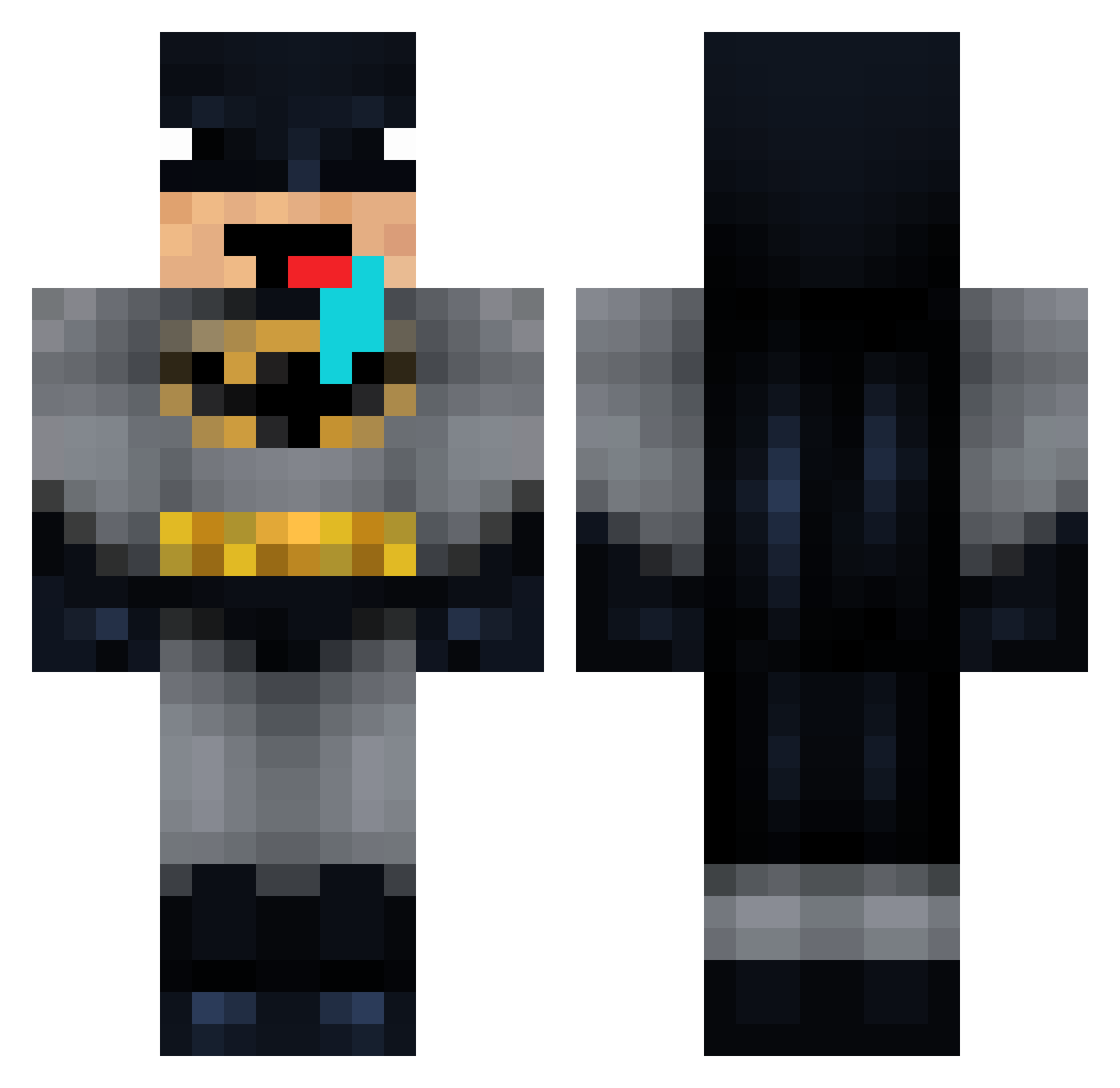 QuadraticZero Minecraft skin, front and back view