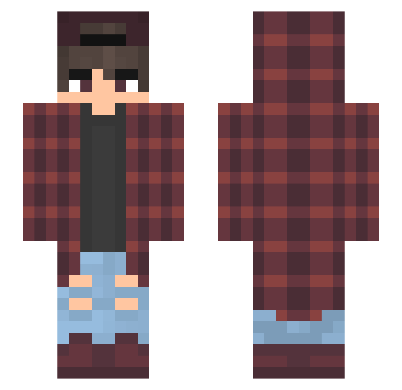 venomix06 Minecraft skin, front and back view
