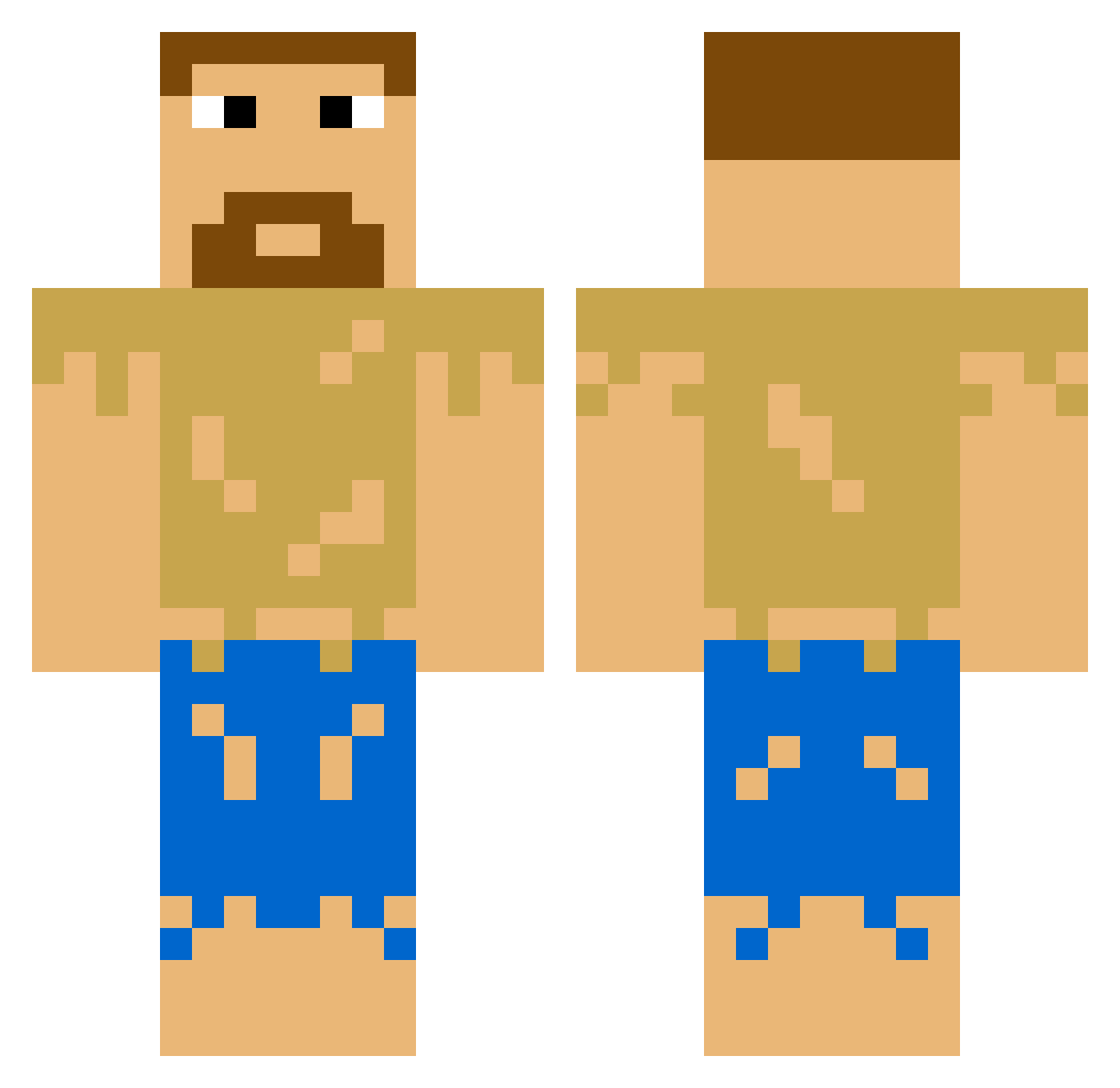 Indomitable Minecraft skin, front and back view