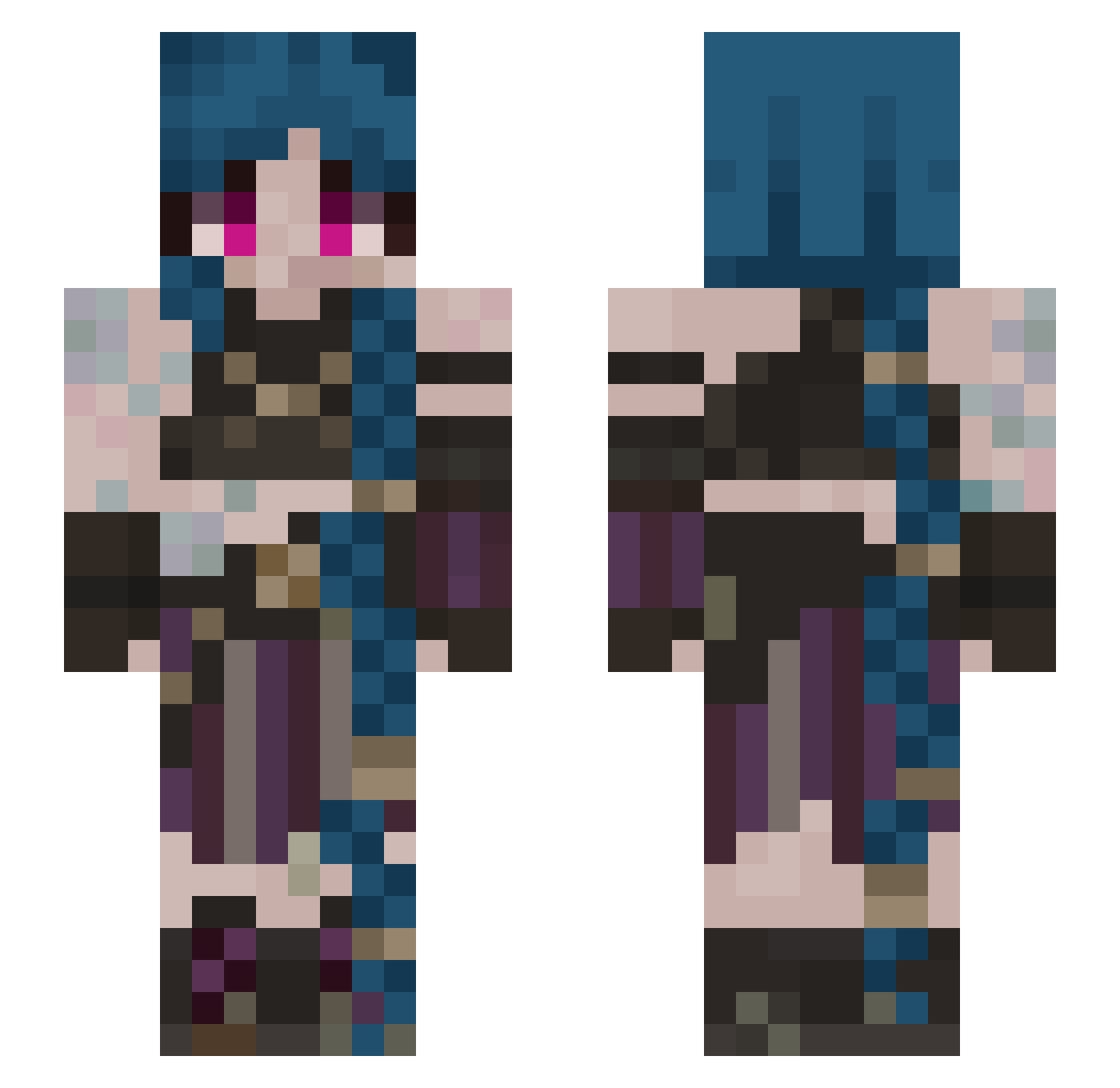 reptinc38 Minecraft skin, front and back view