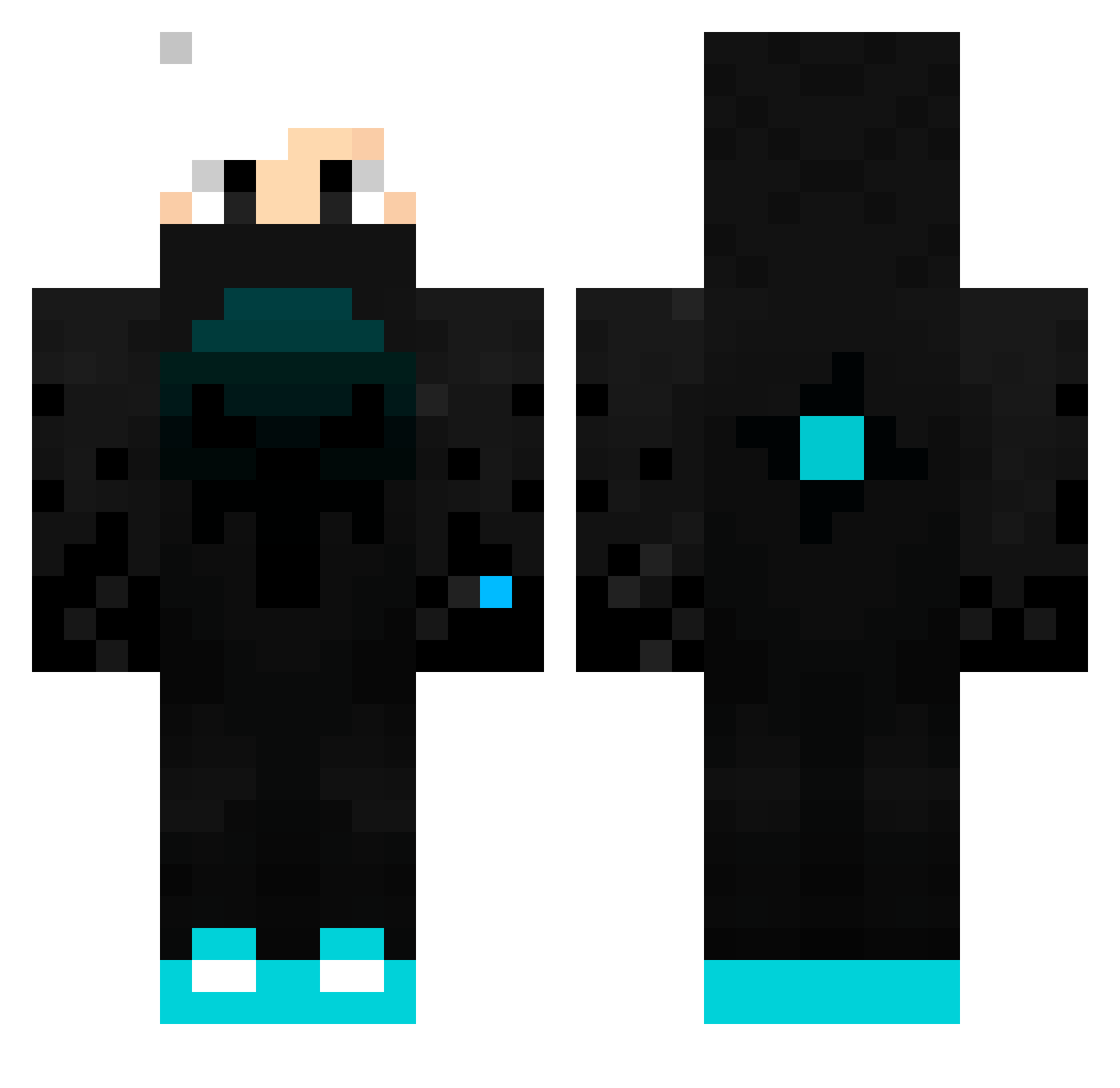 Randous Minecraft skin, front and back view