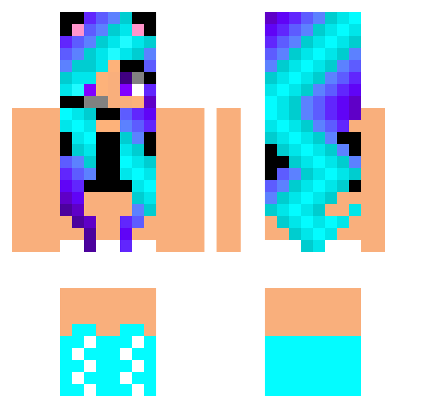 Matrixcow239 Minecraft skin, front and back view