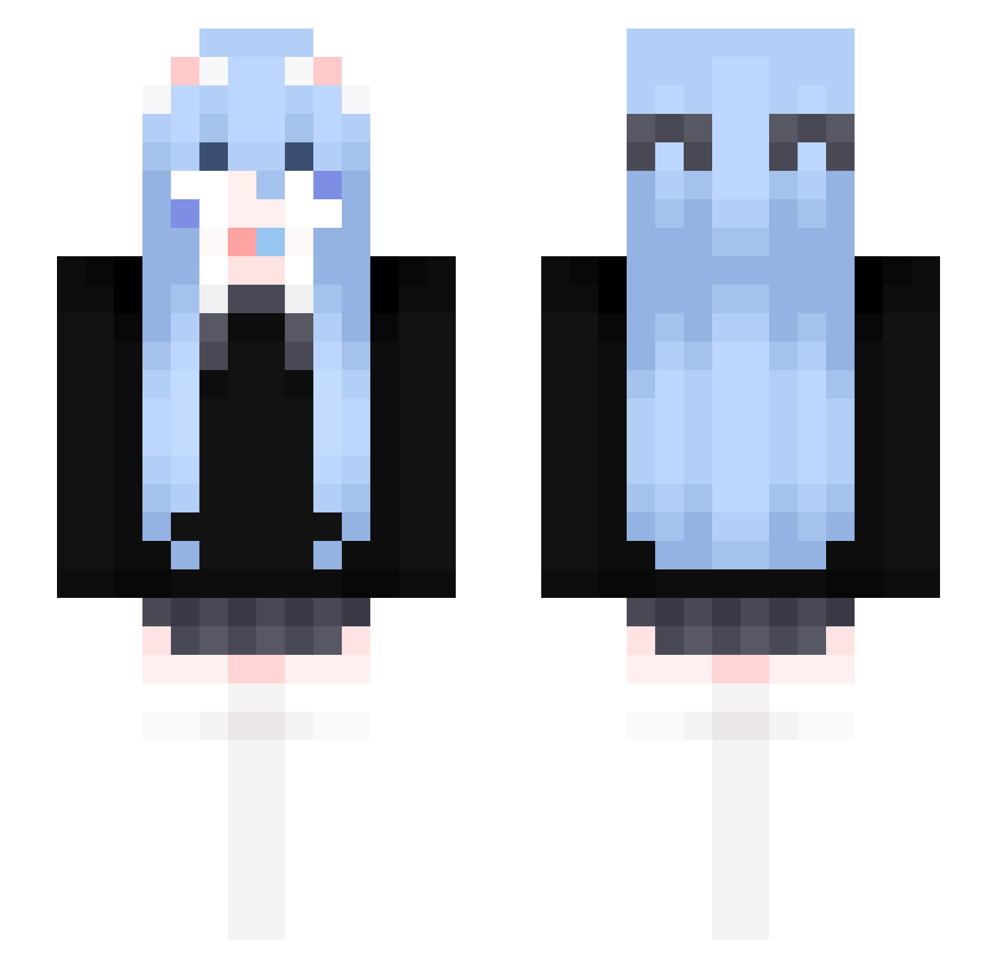 YASAJI Minecraft skin, front and back view