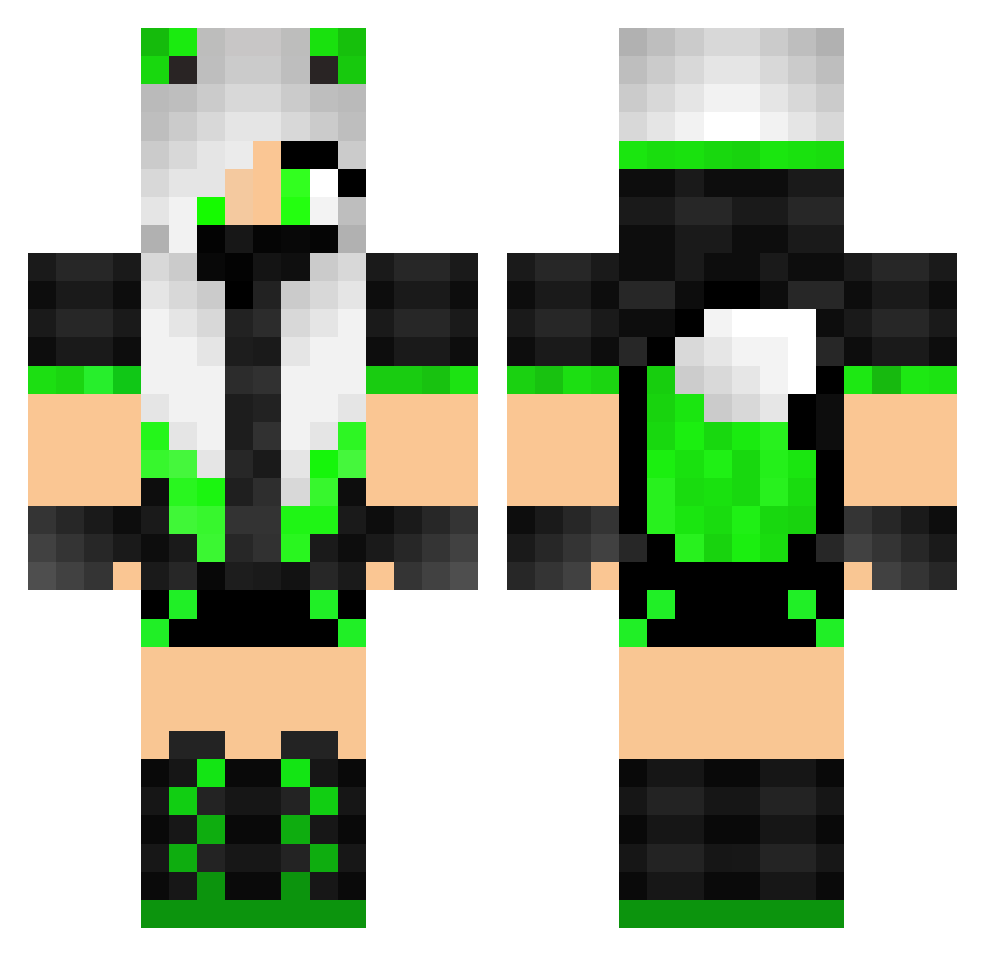 StormyTF Minecraft skin, front and back view