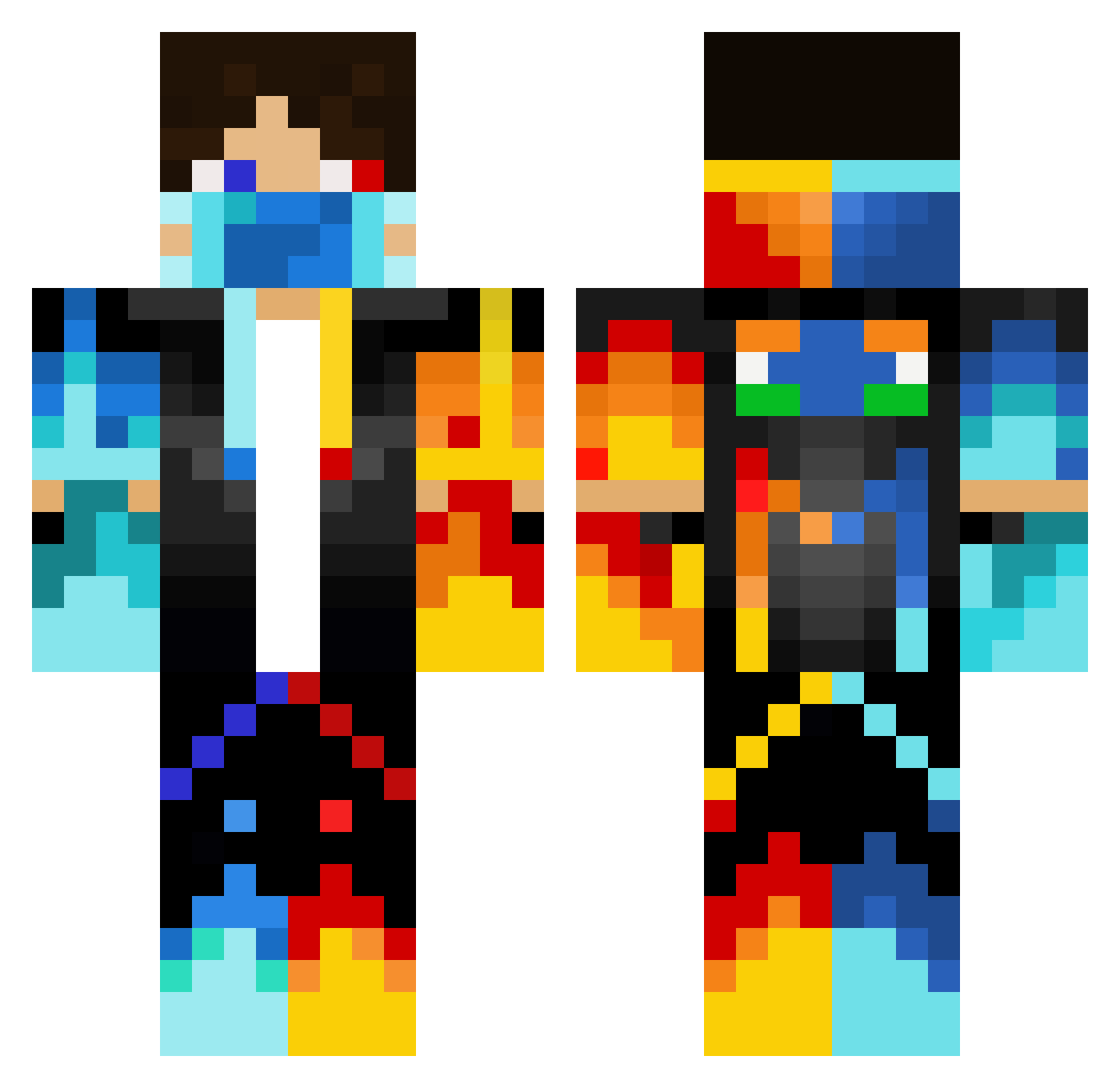 ChiragGuapo Minecraft skin, front and back view