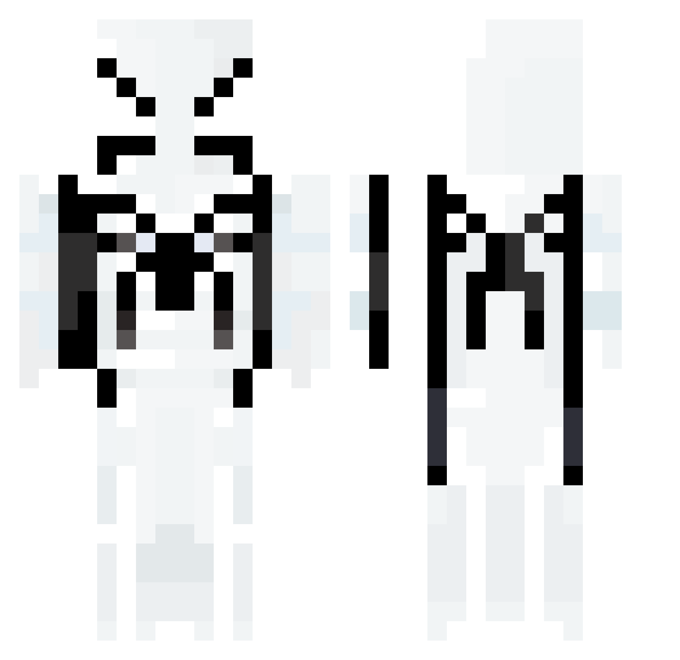 Tywolf61 Minecraft skin, front and back view