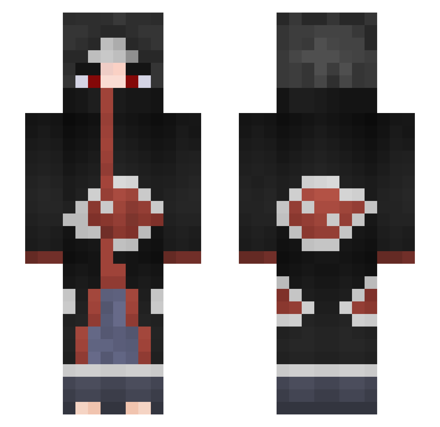 FacuPs Minecraft skin, front and back view