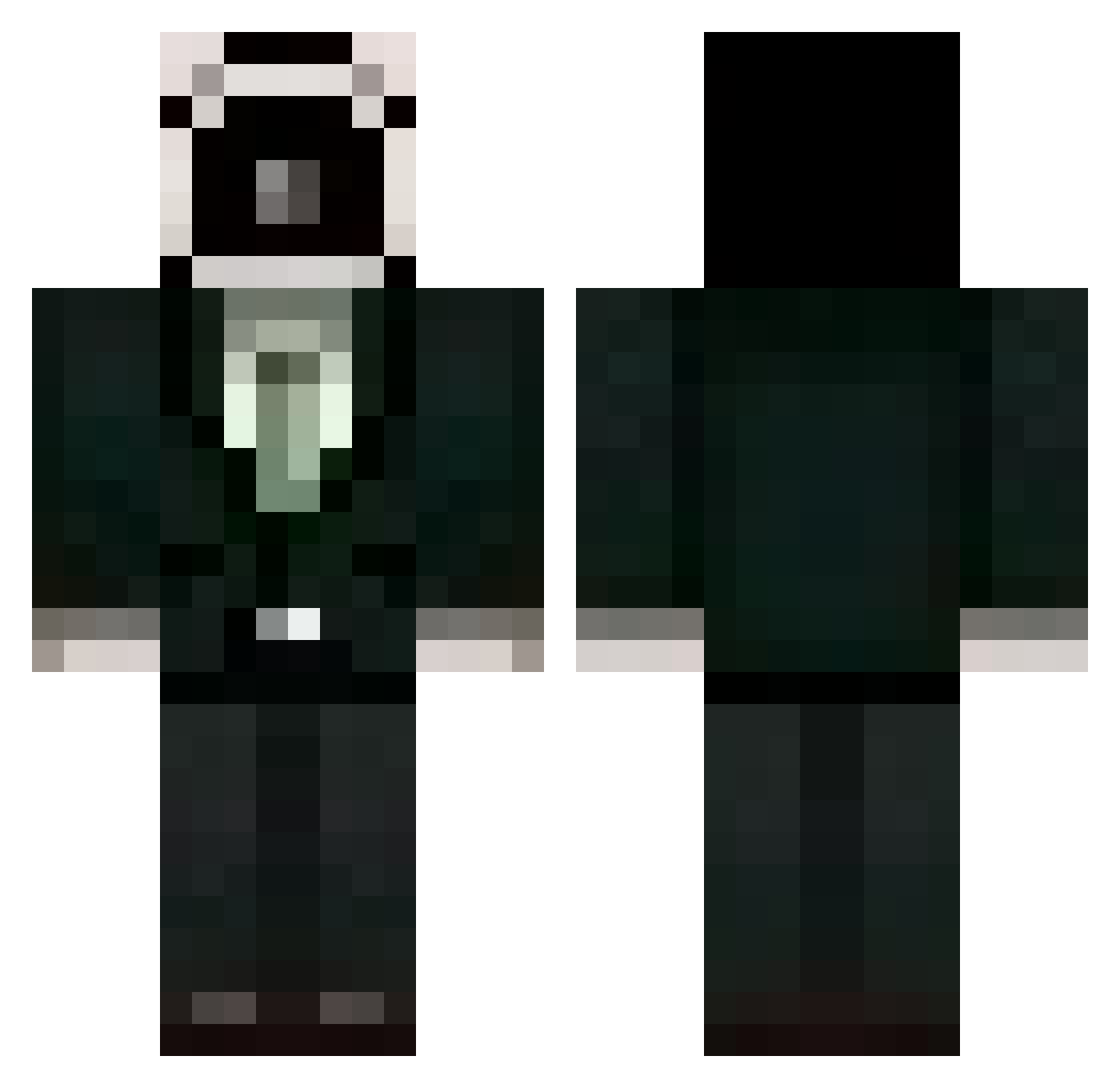 yellowmonnkey Minecraft skin, front and back view