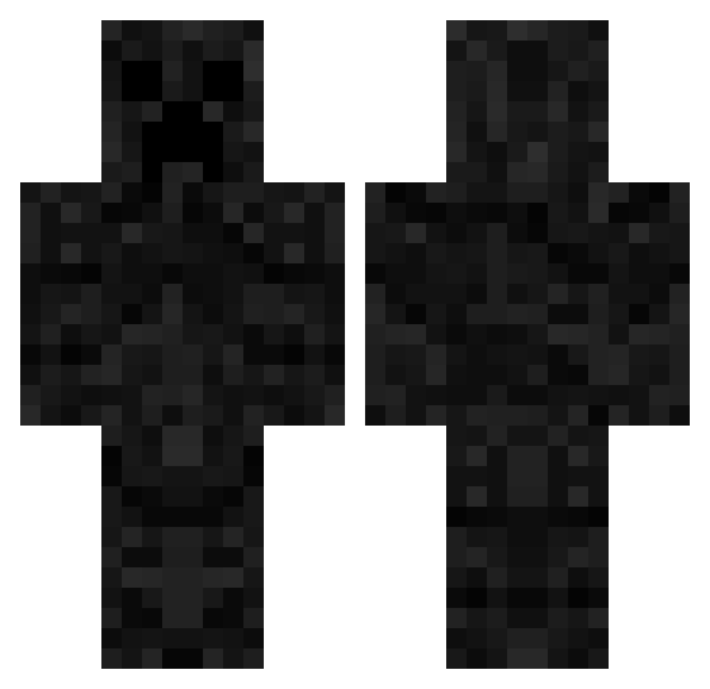 Spinder Minecraft skin, front and back view