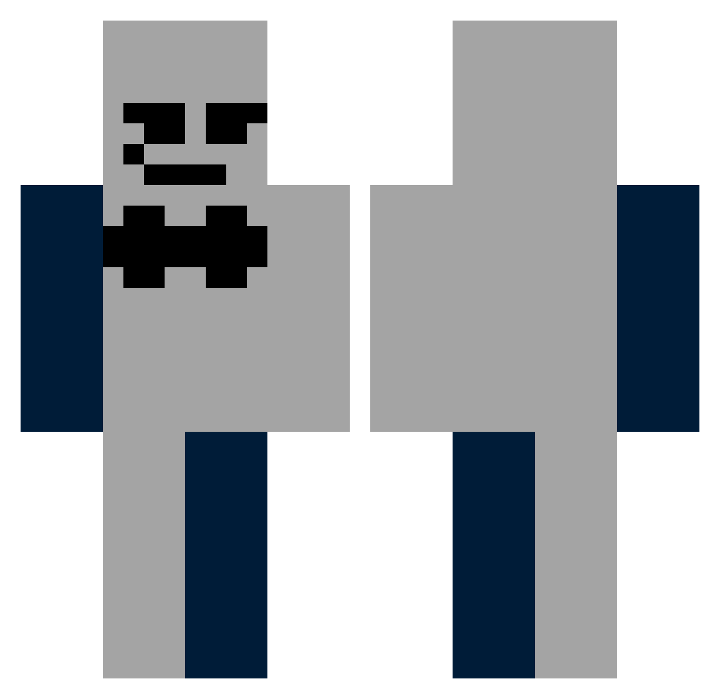 WSM_5 Minecraft skin, front and back view