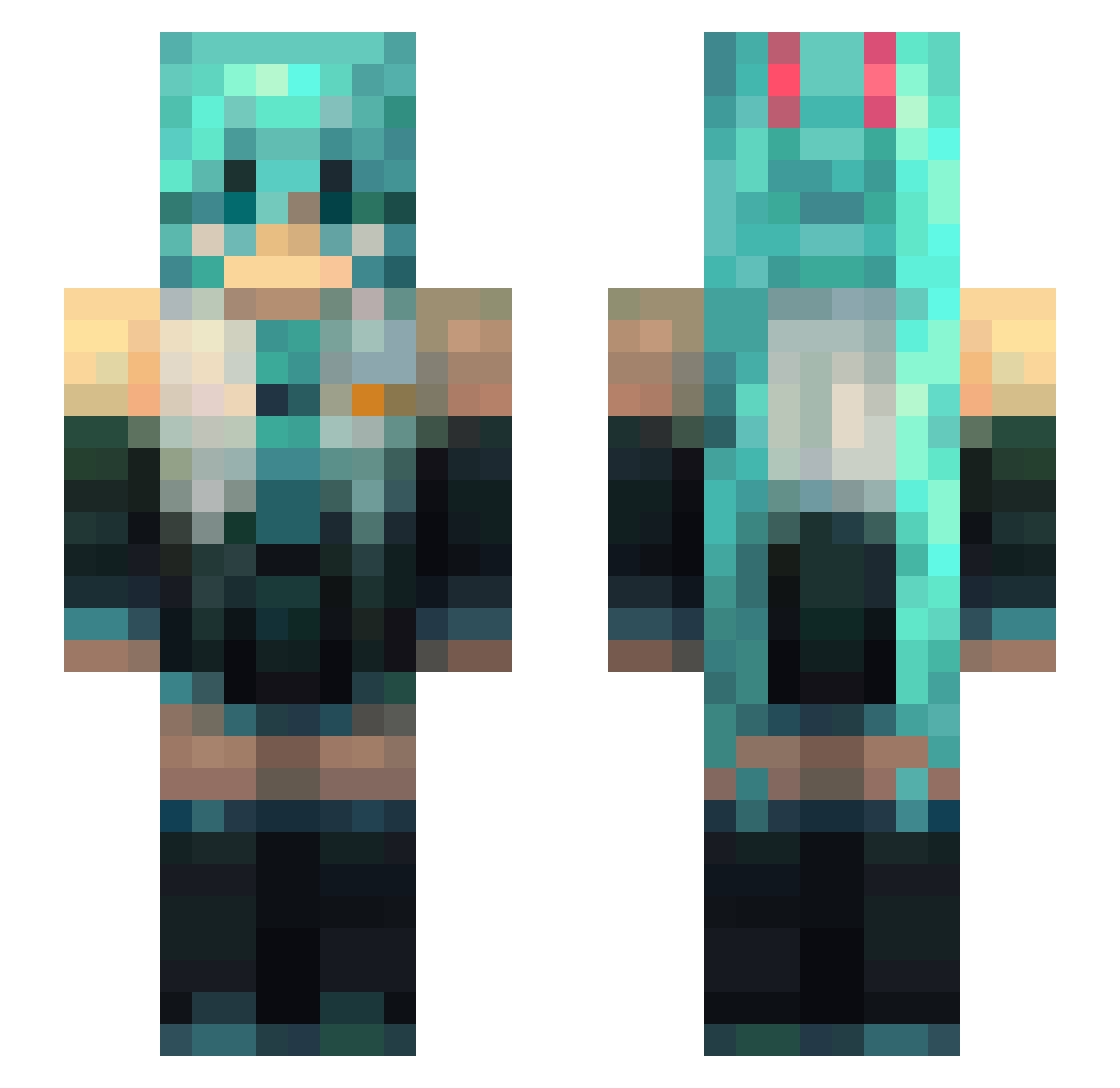 xanaxx__ Minecraft skin, front and back view