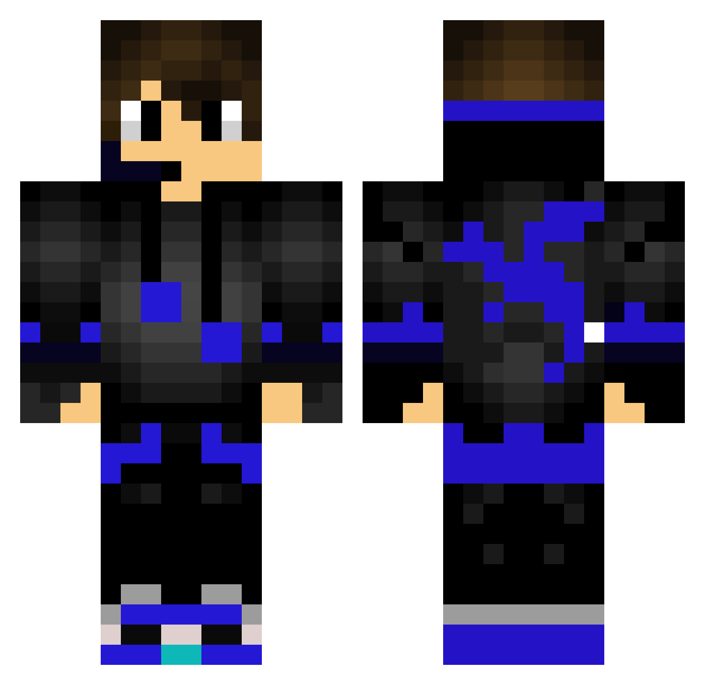 HanZin24 Minecraft skin, front and back view