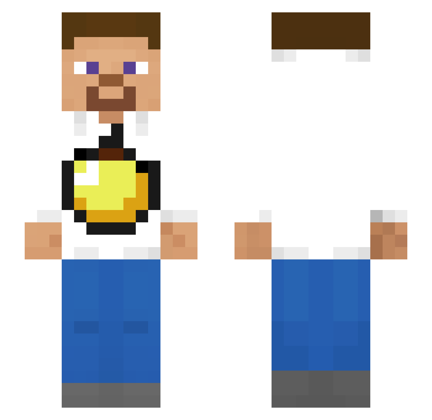 tony2016 Minecraft skin, front and back view