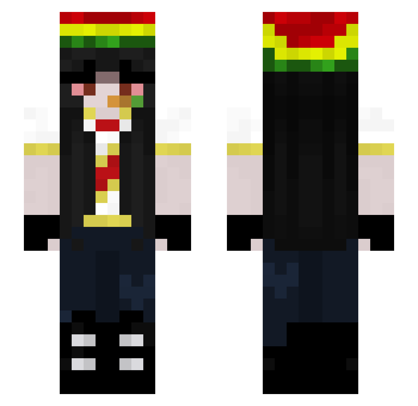 zabileee Minecraft skin, front and back view