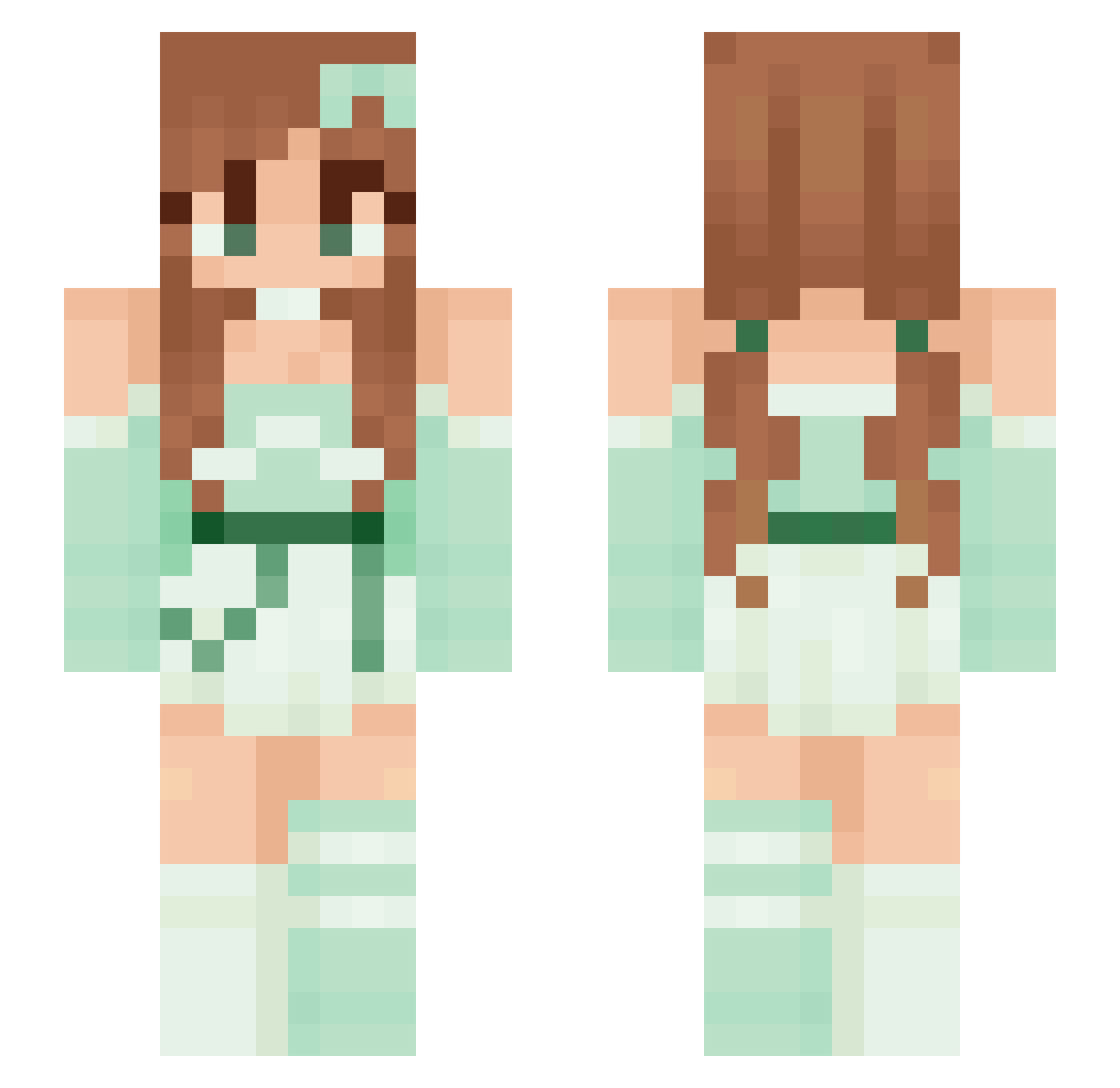 Rionsta Minecraft skin, front and back view