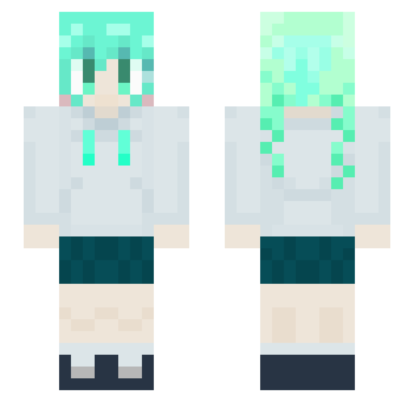 SHI_0115 Minecraft skin, front and back view