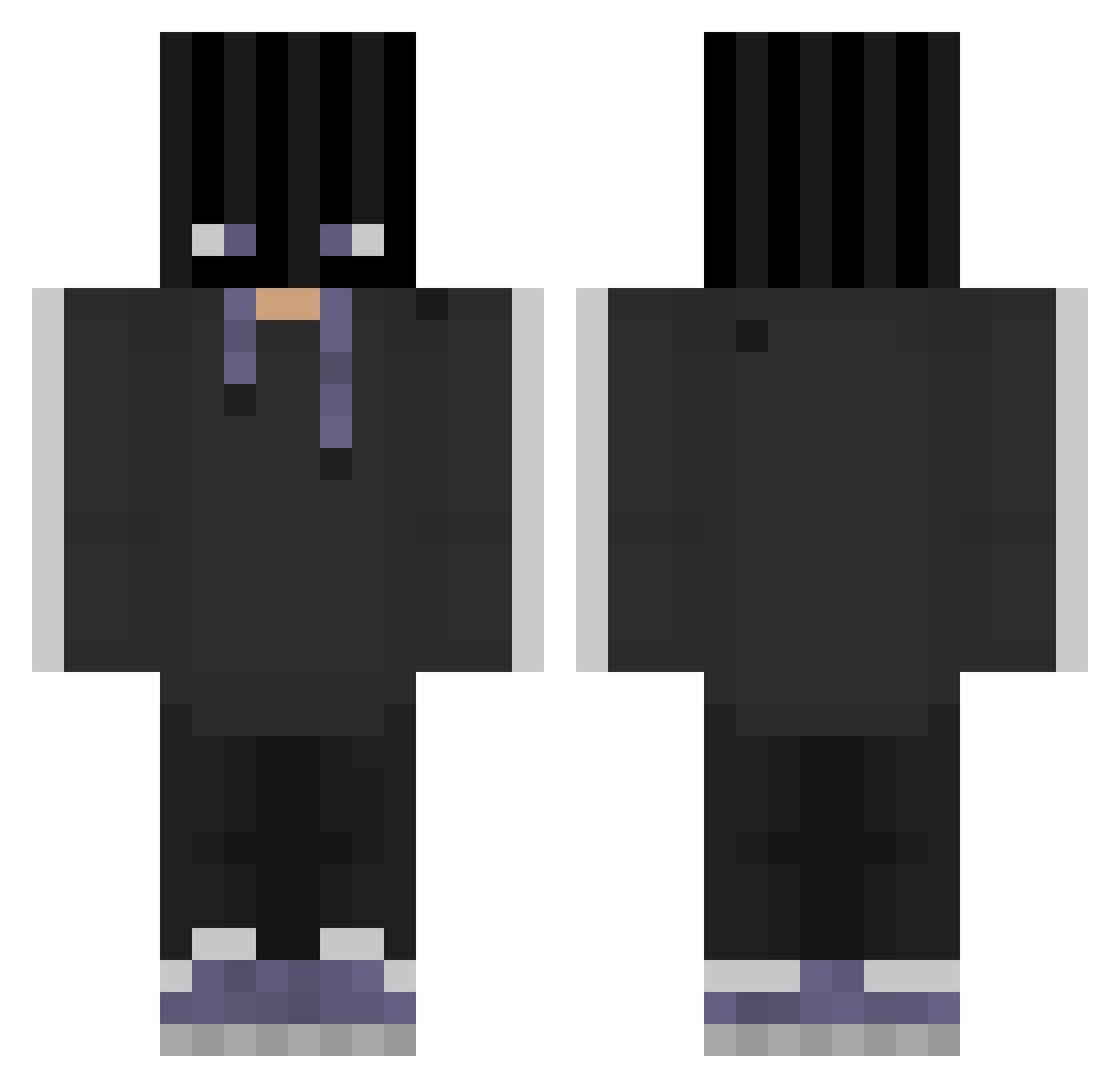 IAdoreLeviV8 Minecraft skin, front and back view