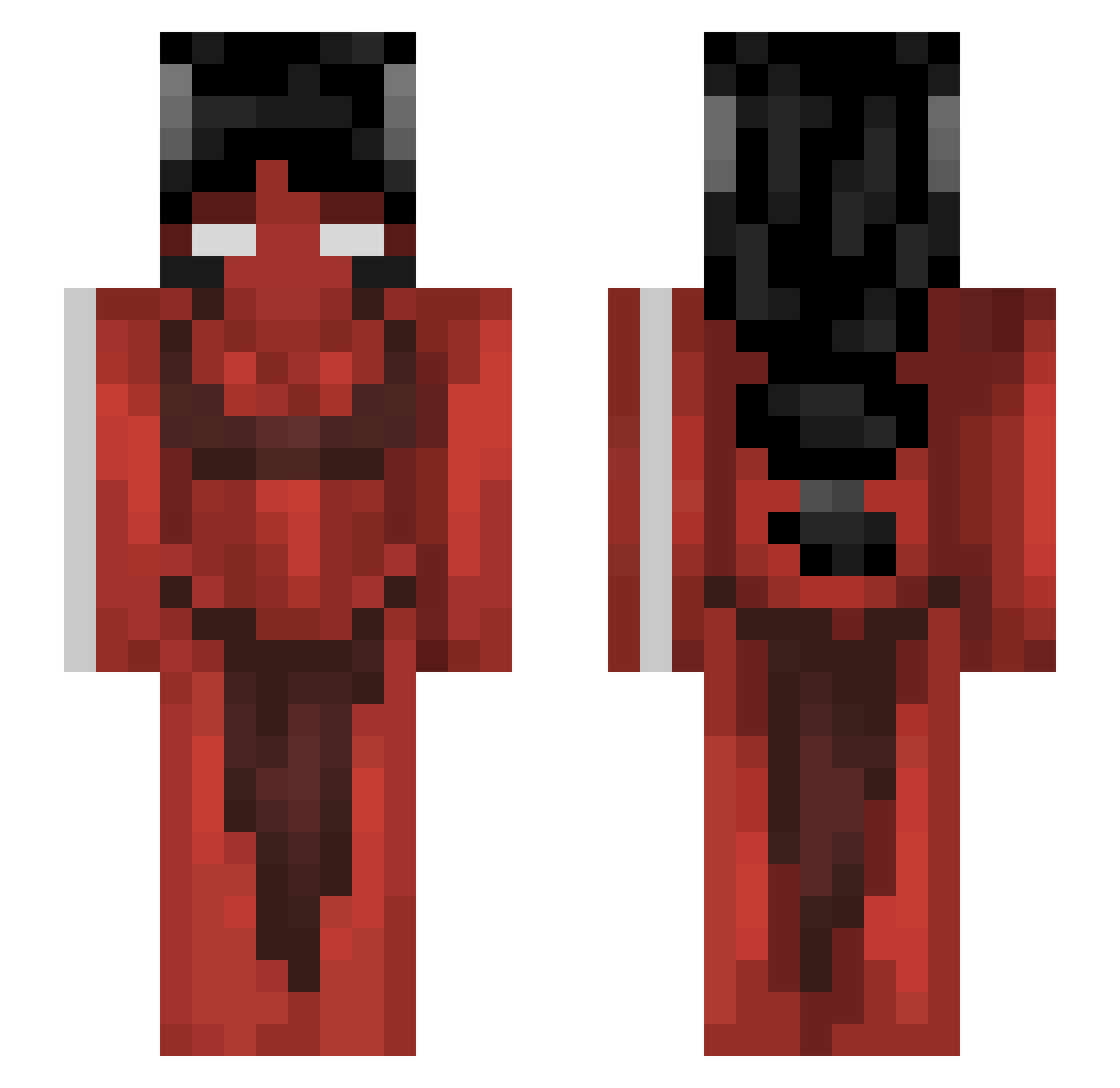 Kosu1313 Minecraft skin, front and back view