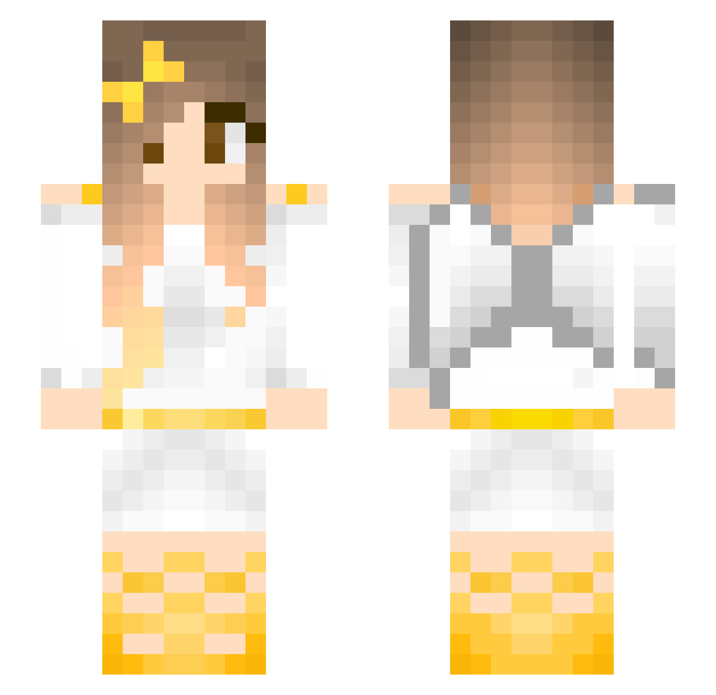 Heavenliness Minecraft skin, front and back view