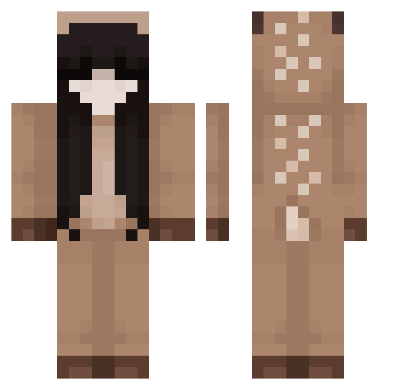 ZeusPower Minecraft skin, front and back view