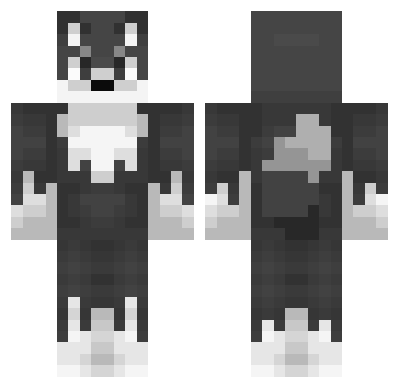Sv2Star2rs Minecraft skin, front and back view