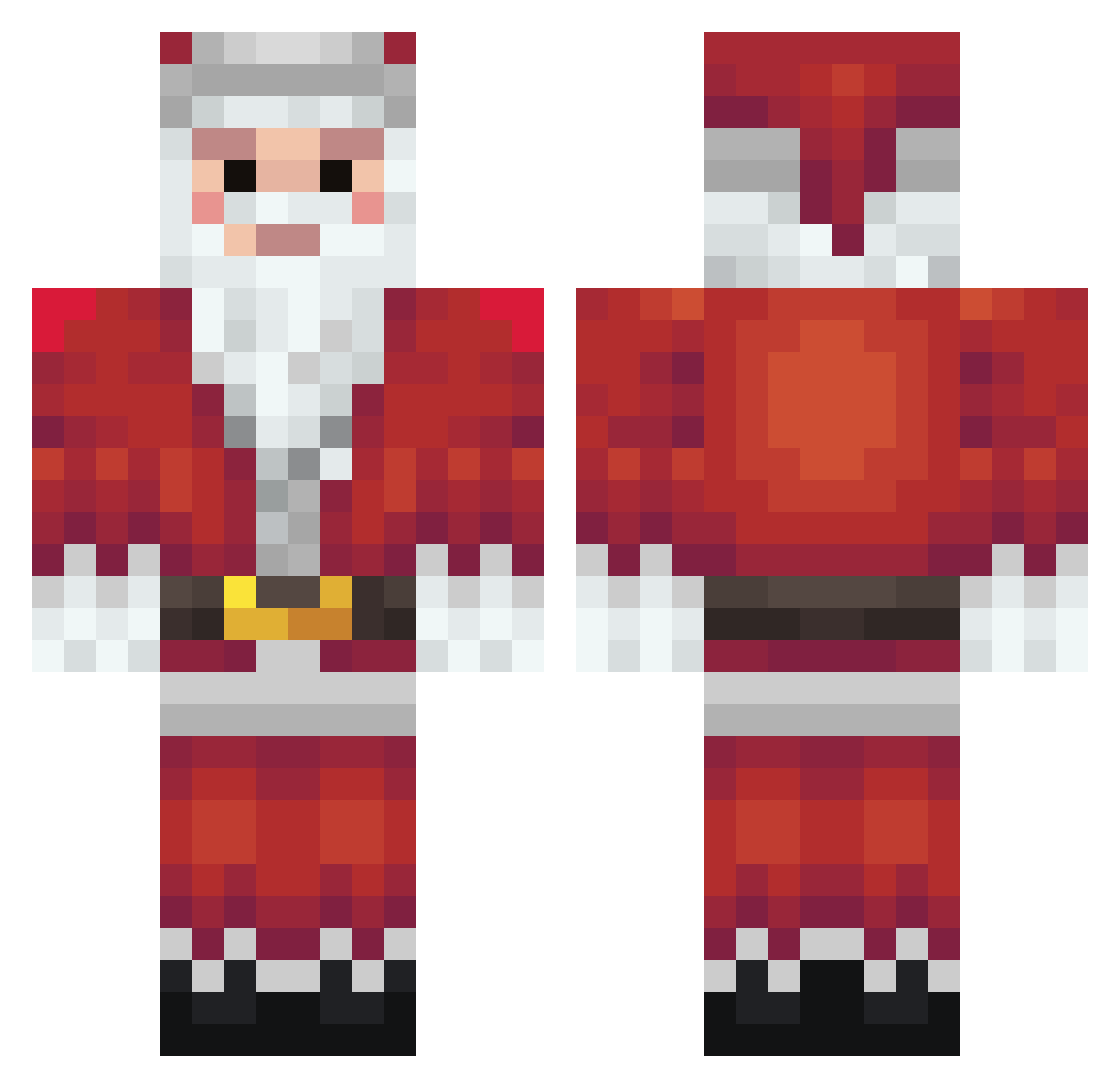 Rango420 Minecraft skin, front and back view