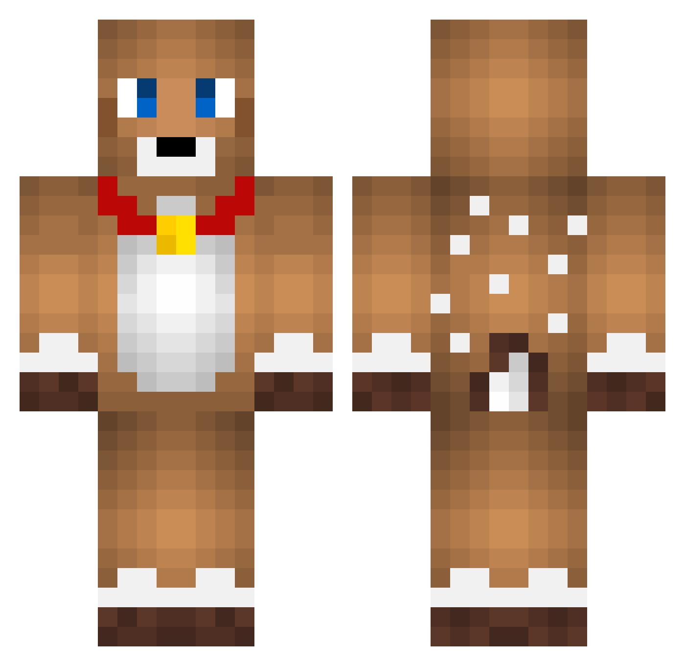 Illmar Minecraft skin, front and back view
