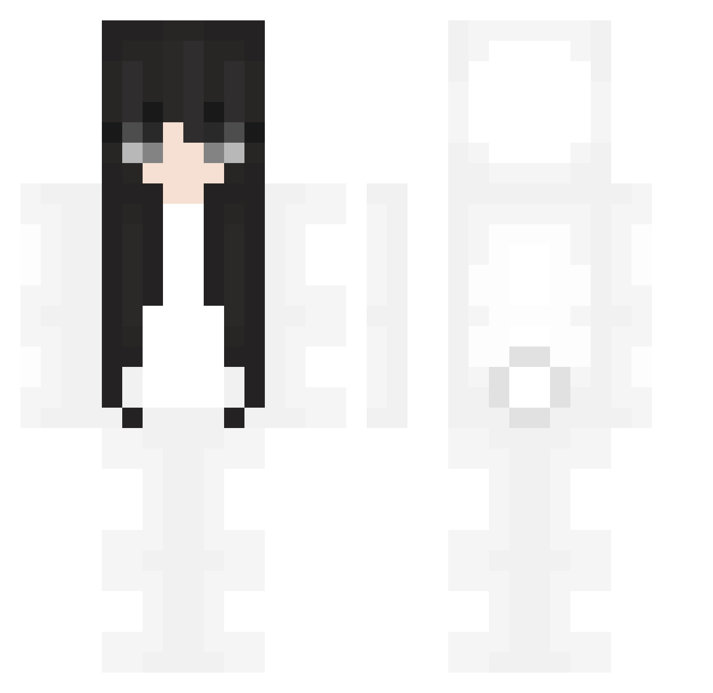 underseas Minecraft skin, front and back view