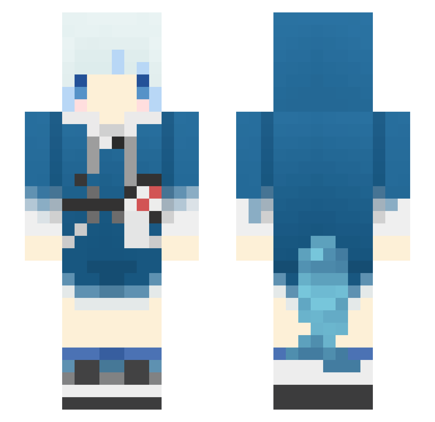 ILoveSkyTilsLOL Minecraft skin, front and back view