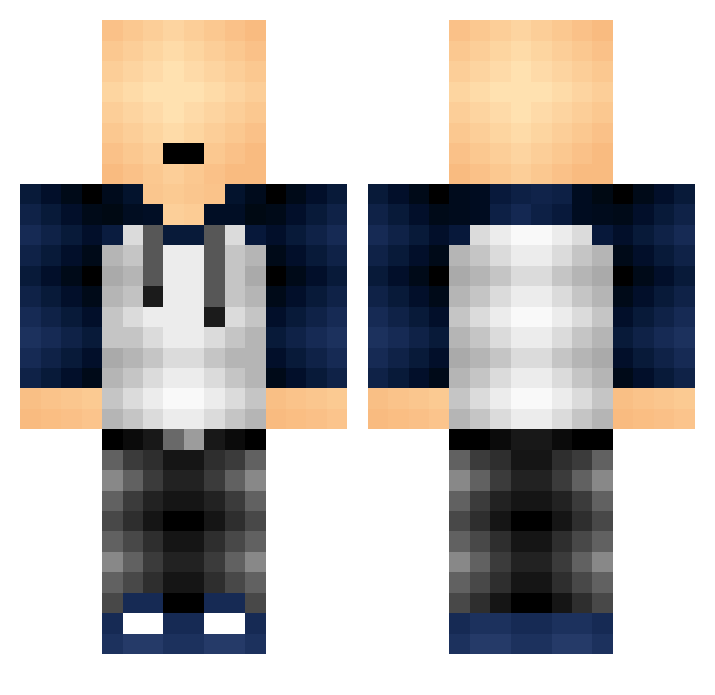 gewoonbasja Minecraft skin, front and back view