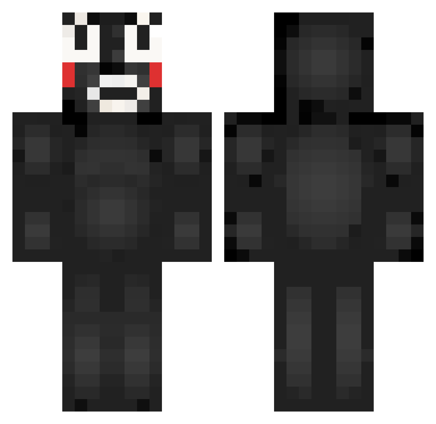 Hokkamon Minecraft skin, front and back view