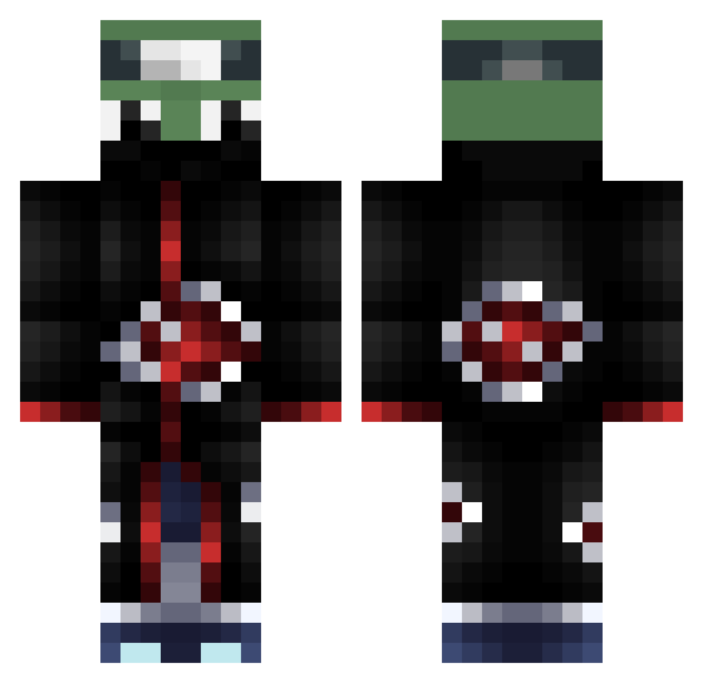 RankedRageee Minecraft skin, front and back view