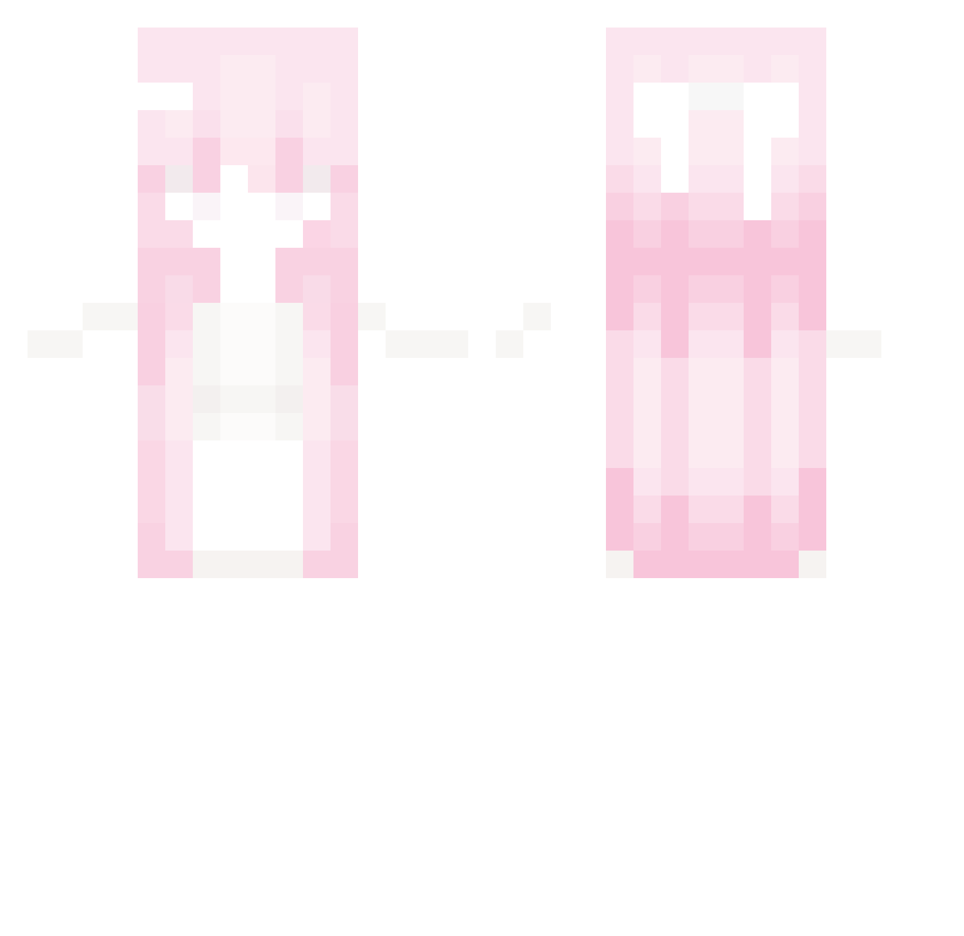 SweetFN_240FPS Minecraft skin, front and back view