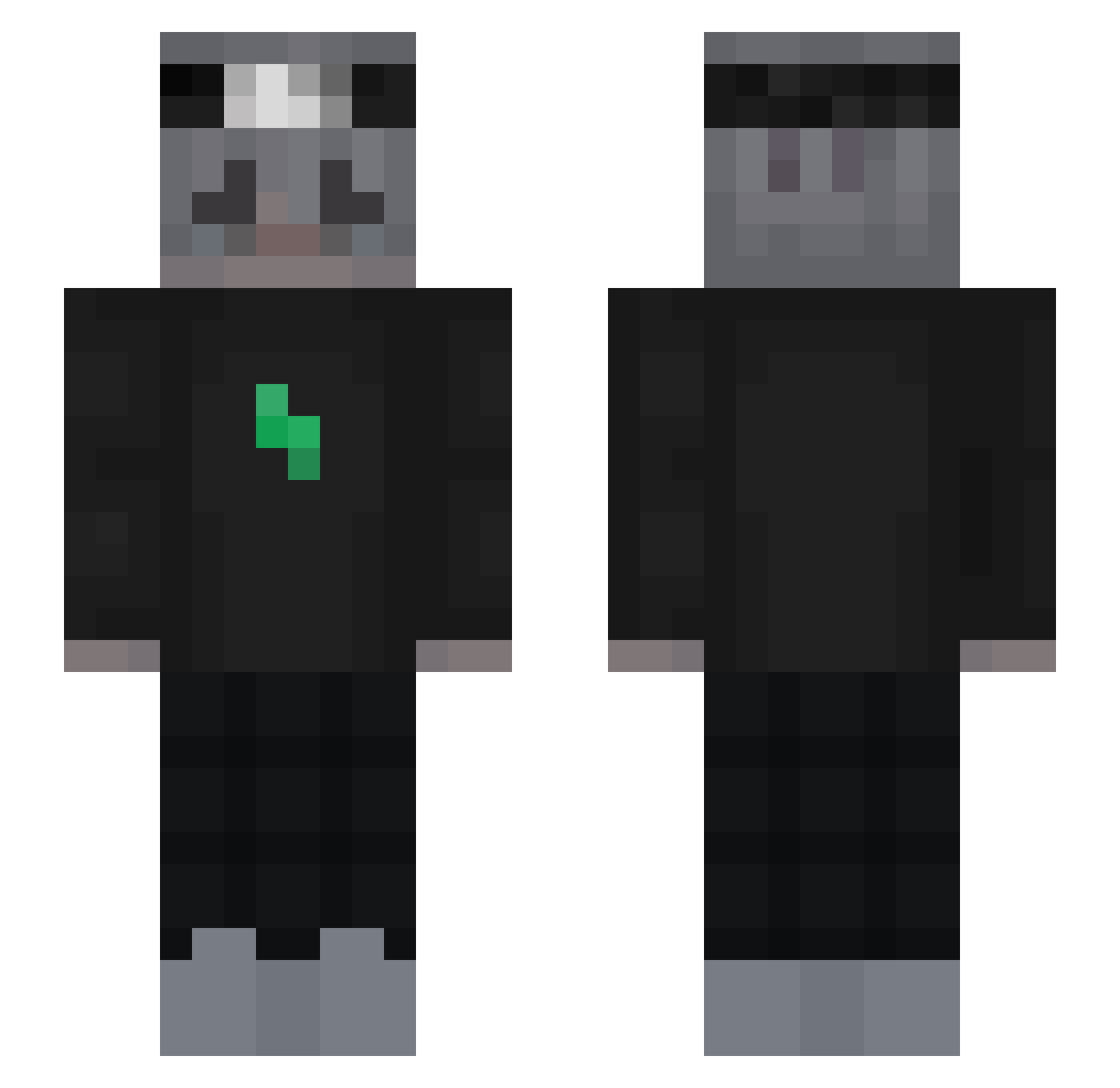 Scorpixdd Minecraft skin, front and back view