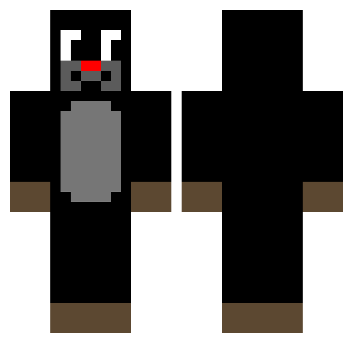 Kolekz Minecraft skin, front and back view