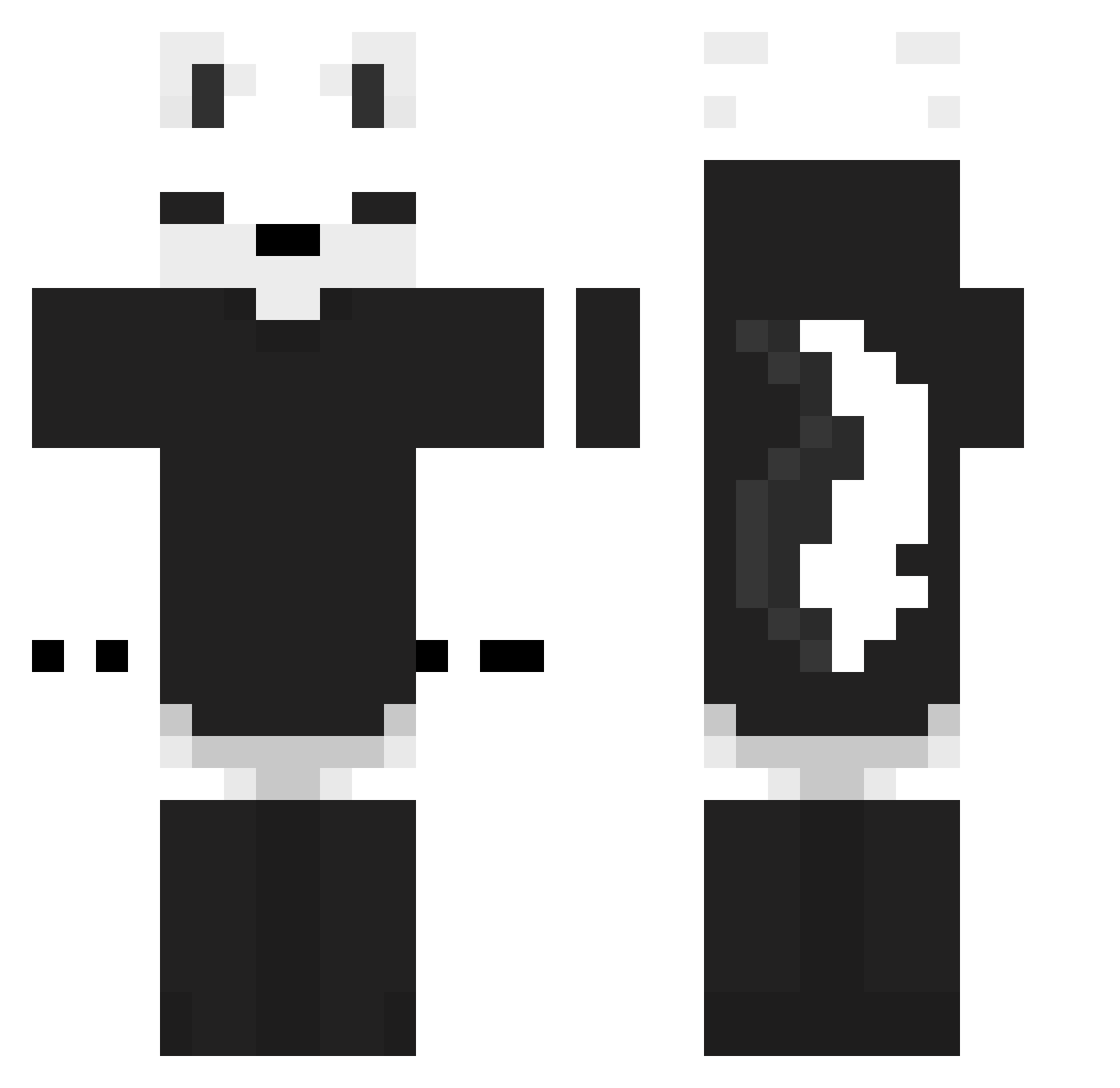 RupinZgnily Minecraft skin, front and back view