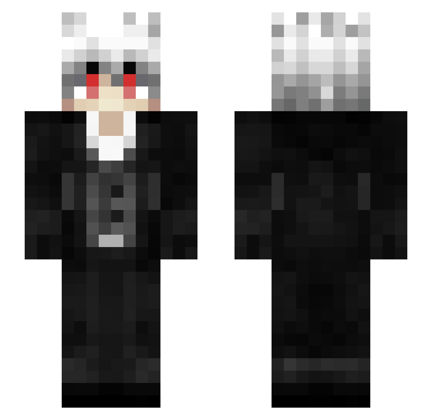 yeet_killua Minecraft skin, front and back view