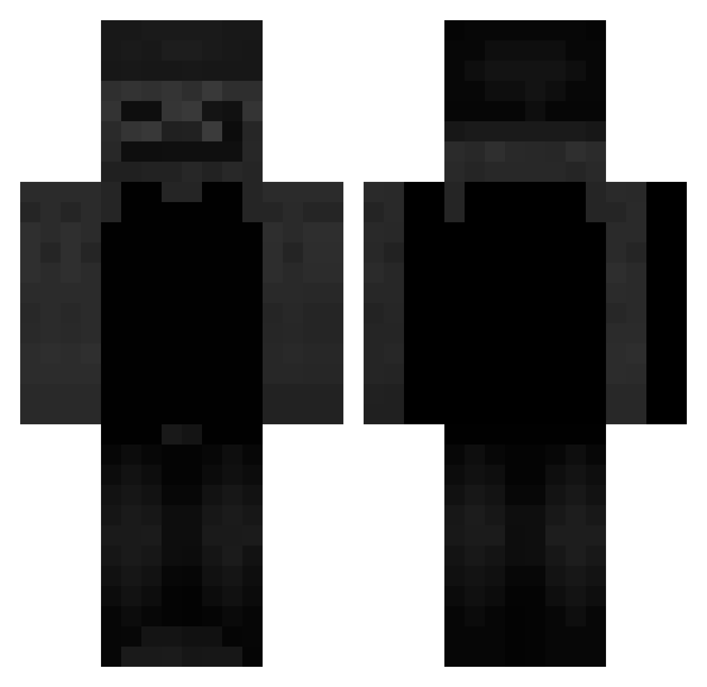SuuuuuChad Minecraft skin, front and back view