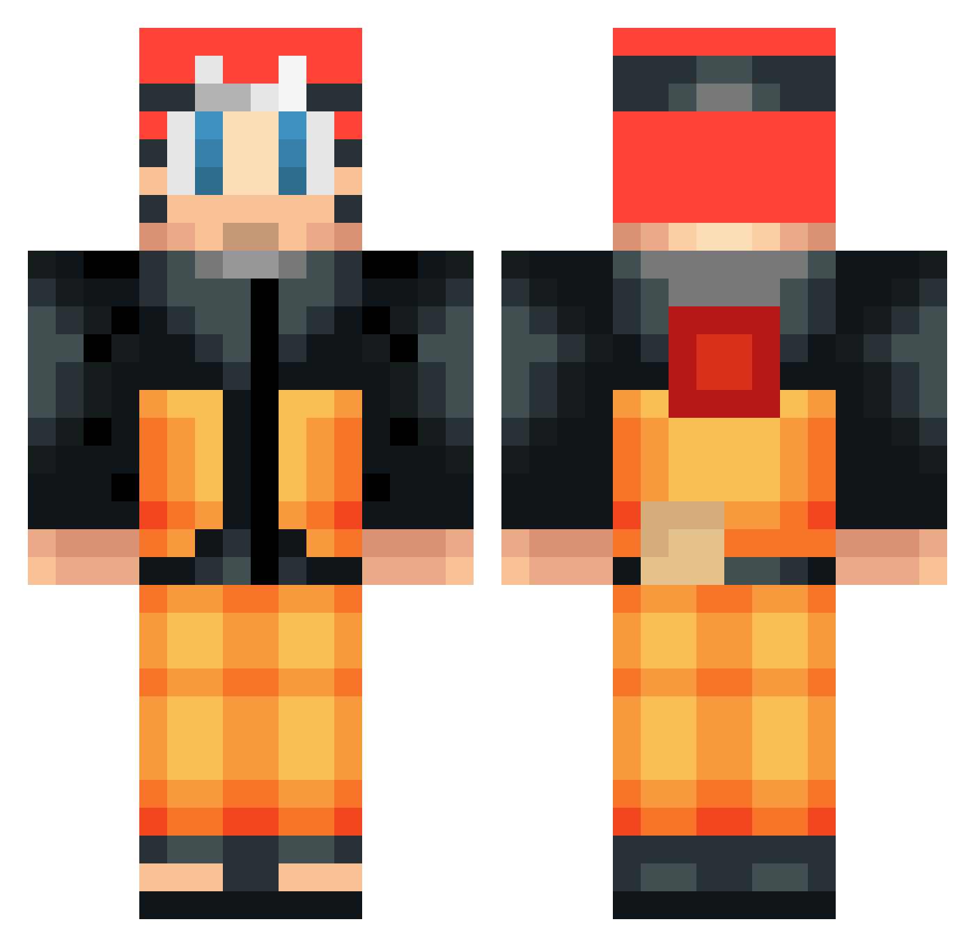 lapisemerald Minecraft skin, front and back view