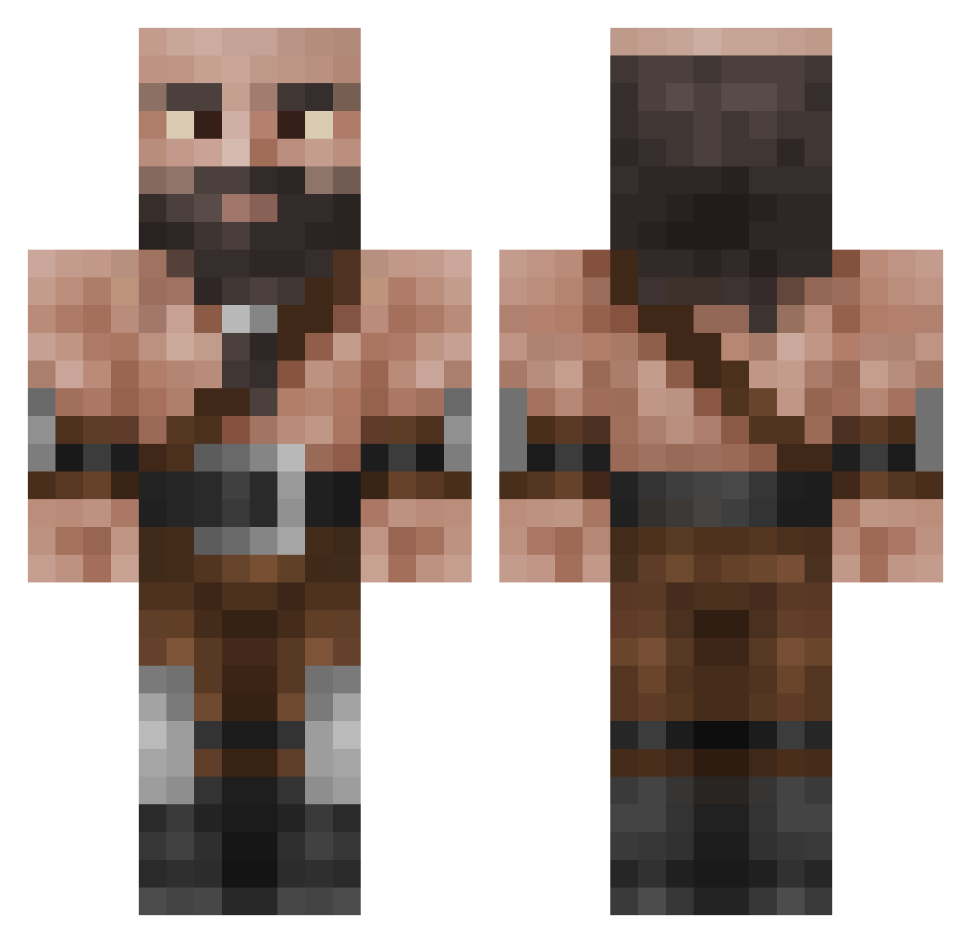 ZwEgAn Minecraft skin, front and back view